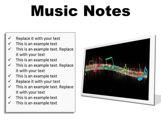 Music Notes Abstract PowerPoint Presentation Slides F