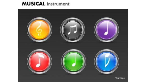 Music Notes Icons PowerPoint Graphics Slides