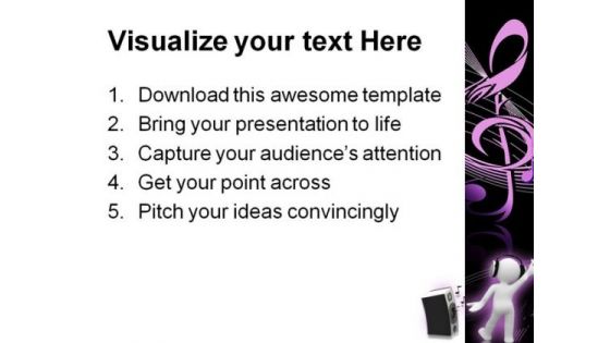 Music People PowerPoint Template 0610