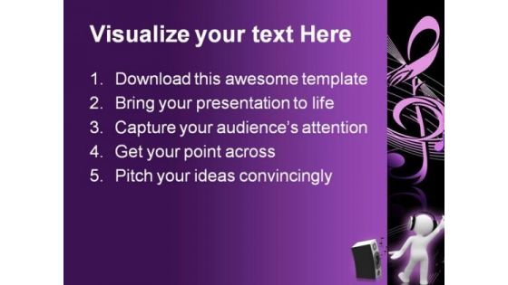 Music People PowerPoint Template 0610