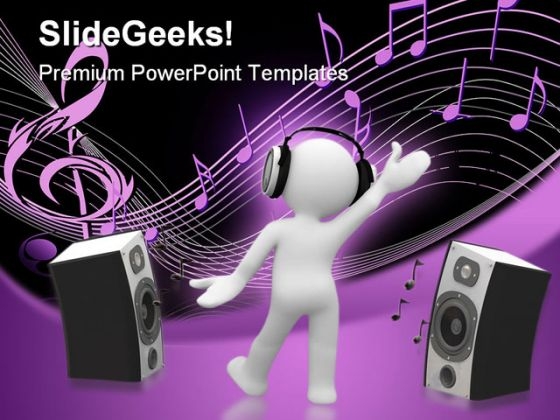 Music People PowerPoint Template 0610