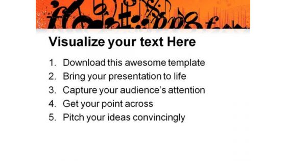 Music Symbols PowerPoint Template 0910
