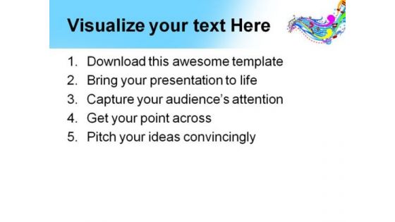 Music Wave Abstract PowerPoint Template 0910