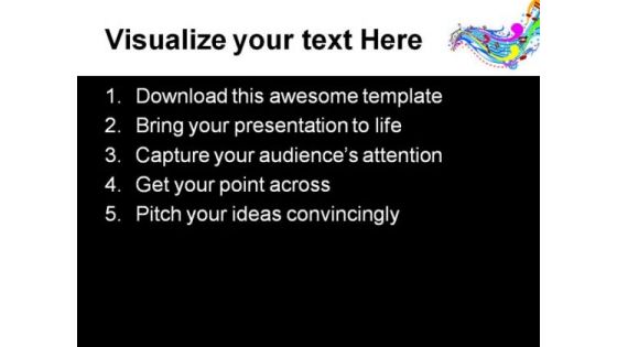 Music Wave Abstract PowerPoint Template 0910