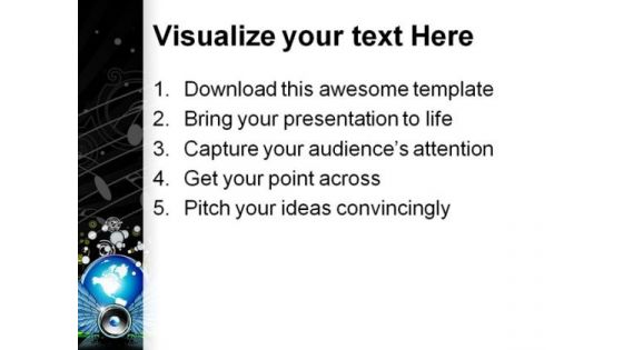 Music World Rainbow Entertainment PowerPoint Themes And PowerPoint Slides 0711