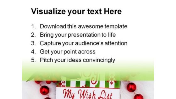 My Wish List Christmas PowerPoint Backgrounds And Templates 0111
