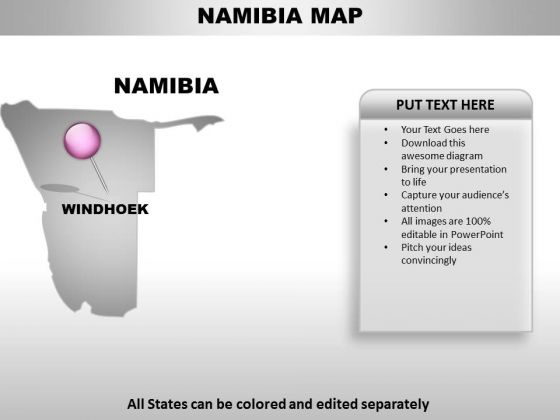 Namibia Country PowerPoint Maps