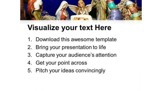 Nativity Scene Christian PowerPoint Templates And PowerPoint Themes 0812