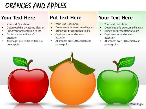 Natural Oranges And Apples PowerPoint Slides And Ppt Diagram Templates