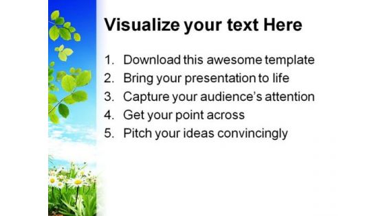 Nature Beauty PowerPoint Template 0910