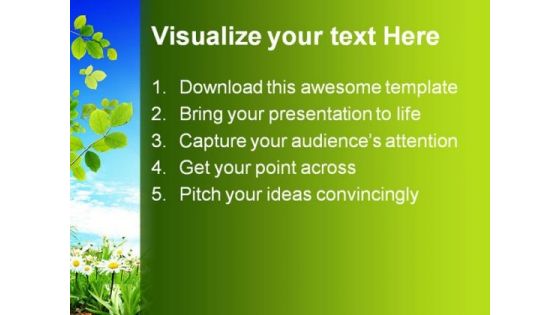 Nature Beauty PowerPoint Template 0910