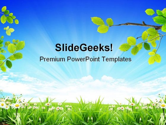 Nature Beauty PowerPoint Template 0910
