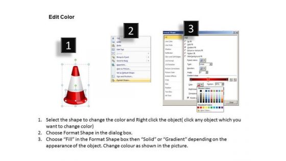 Navigating Obstacles PowerPoint Slides Traffic Cones Ppt Templates