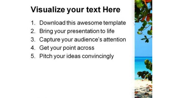 Negrils Beach PowerPoint Themes And PowerPoint Slides 0511