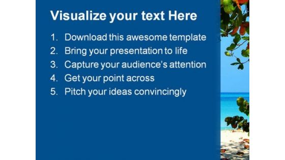 Negrils Beach PowerPoint Themes And PowerPoint Slides 0511