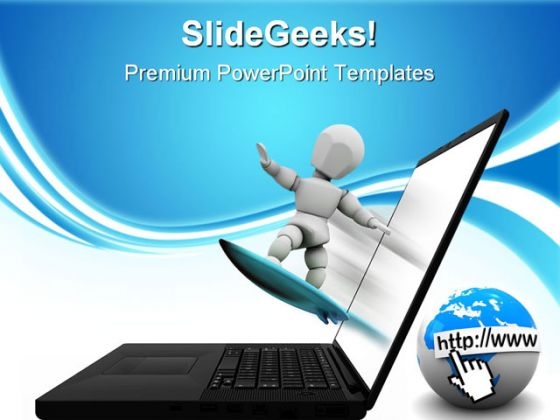 Net Surfing Internet PowerPoint Themes And PowerPoint Slides 0811