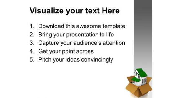 New House For Gift Real Estate PowerPoint Templates And PowerPoint Themes 0912