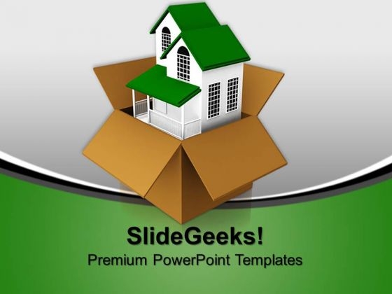 New House For Gift Real Estate PowerPoint Templates And PowerPoint Themes 0912