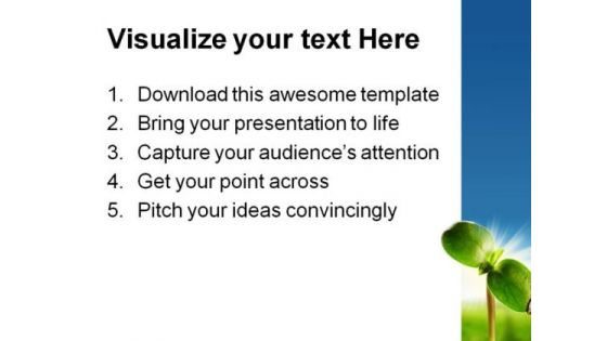 New Life Nature PowerPoint Template 0810