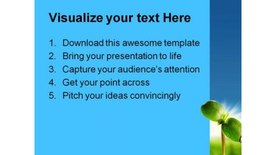New Life Nature PowerPoint Template 0810
