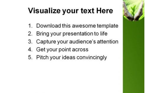 New Life Nature PowerPoint Template 0910