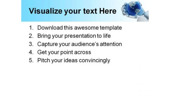 New Technologies Globe PowerPoint Templates And PowerPoint Backgrounds 0311
