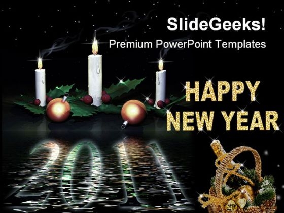 New Year 2011 Celebration Festival PowerPoint Backgrounds And Templates 0111
