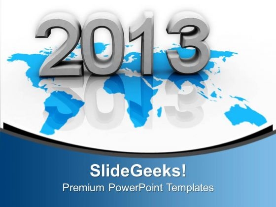 New Year 2013 Celebration Party Time PowerPoint Templates Ppt Backgrounds For Slides 0113