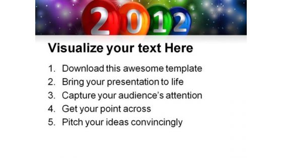 New Year Balloons Abstract PowerPoint Templates And PowerPoint Backgrounds 1011