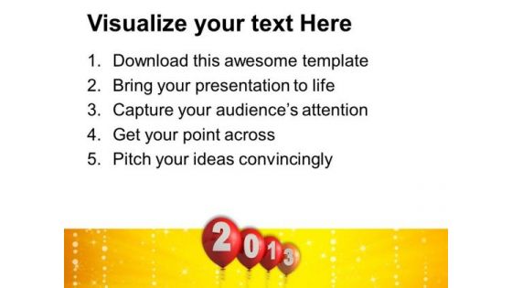 New Year Balloons Festival PowerPoint Templates Ppt Backgrounds For Slides 1212