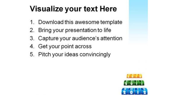 New Year Coming Blocks Symbol PowerPoint Templates And PowerPoint Backgrounds 1211