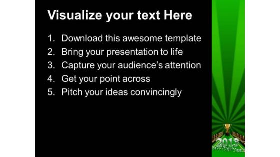 New Year Concept On Winner Carpet PowerPoint Templates Ppt Backgrounds For Slides 1212