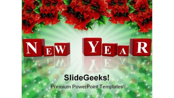 New Year Decorations Events PowerPoint Themes And PowerPoint Slides 0711
