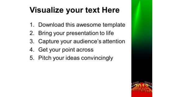 New Year On A Red Carpet PowerPoint Templates Ppt Backgrounds For Slides 1212