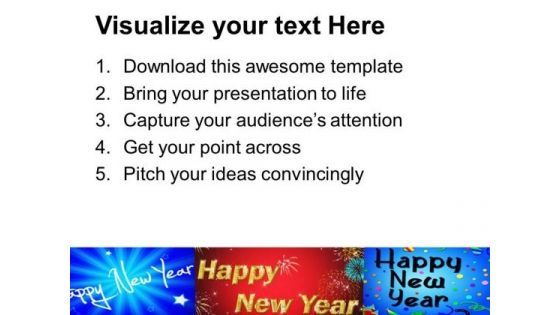 New Year Postcards Holidays PowerPoint Templates Ppt Backgrounds For Slides 1212