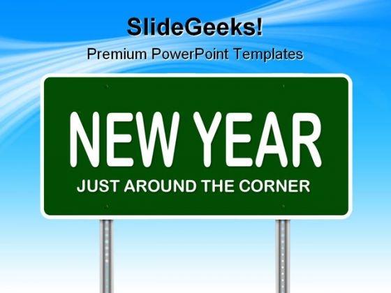New Year Sign Future PowerPoint Themes And PowerPoint Slides 0911