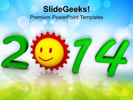 New Years Sunrise Festival Theme PowerPoint Template 1113