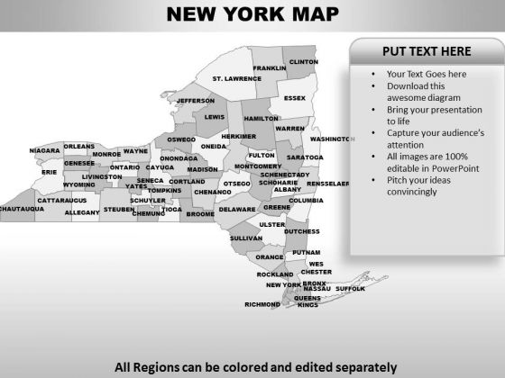 New York PowerPoint Maps