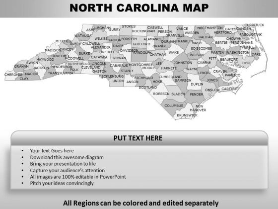 North Carolina PowerPoint Maps