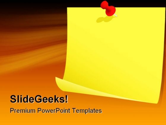 Notice Paper Business PowerPoint Backgrounds And Templates 1210