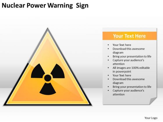 Nuclear Power Warning Sign Ppt Frozen Yogurt Business Plan PowerPoint Templates