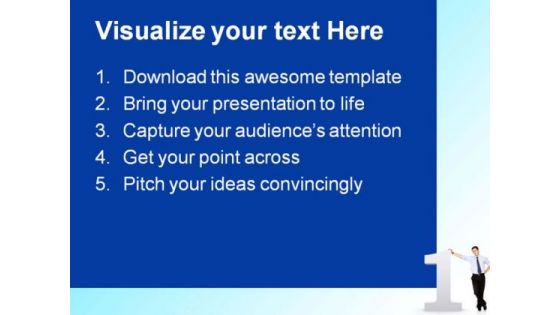 Number One Businessman Success PowerPoint Templates And PowerPoint Backgrounds 0811