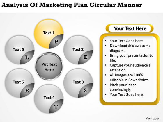 Of Marketing Plan Circular Manner Personal Business Template PowerPoint Templates