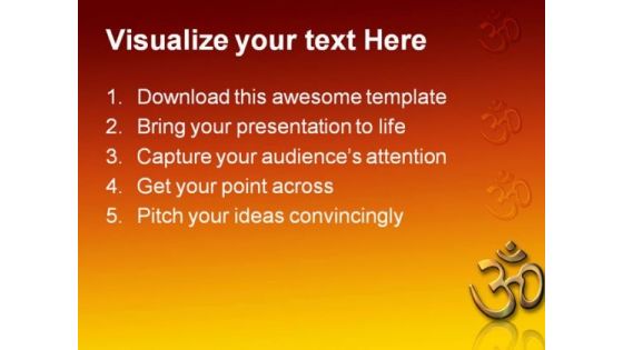 Om Abstract Religion PowerPoint Themes And PowerPoint Slides 0511