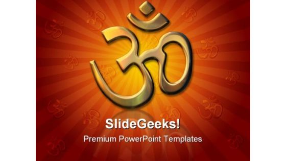 Om Abstract Religion PowerPoint Themes And PowerPoint Slides 0511