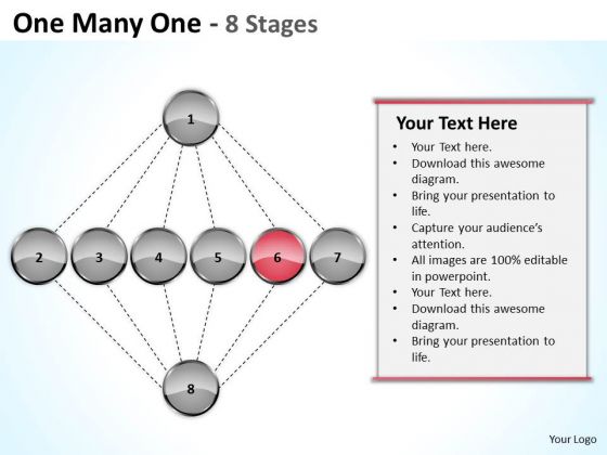 One Many Stages Sales Marketing Theme Ppt Business Plan Template Free PowerPoint Templates