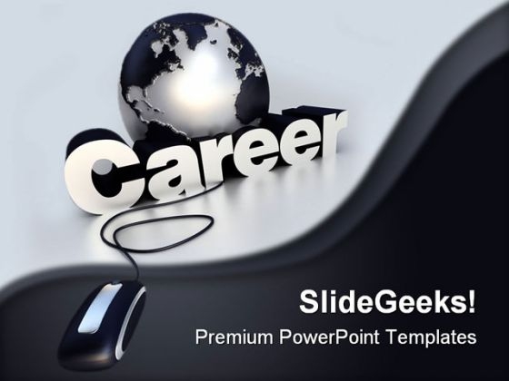 Online Career Search Education PowerPoint Background And Template 1210