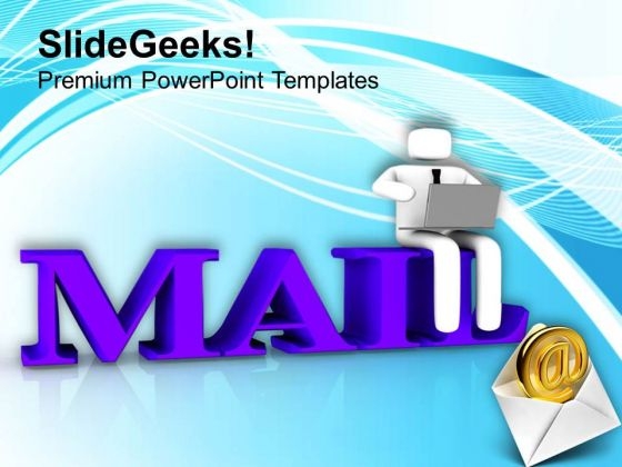 Online Delivery Of Mail Internet Concept PowerPoint Templates Ppt Backgrounds For Slides 0513