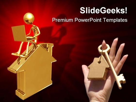 Online Home Search Real Estate PowerPoint Templates And PowerPoint Backgrounds 0811