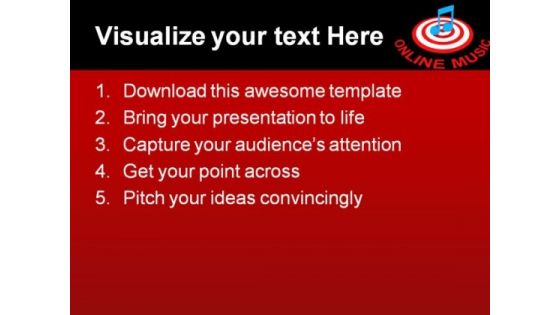 Online Music Entertainment PowerPoint Templates And PowerPoint Backgrounds 0211